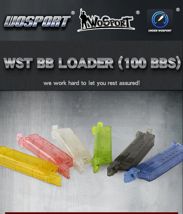 Wosport New Tactical Airsoft Paintball 100rd Bbs Speed Loader For