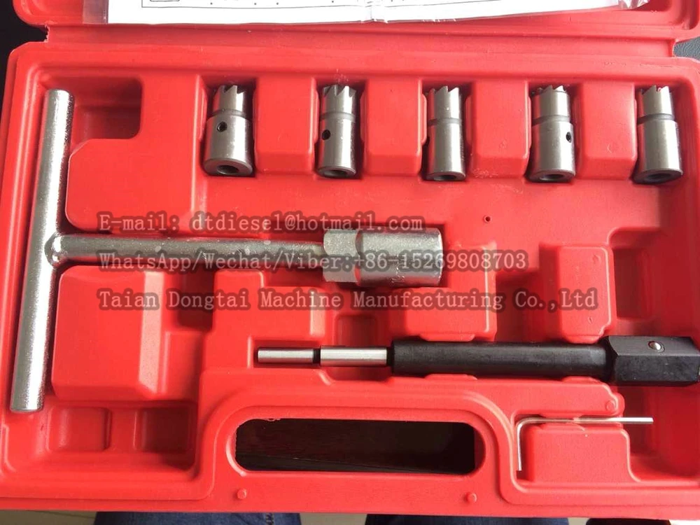 Mercedes-Benz Diesel Injector Seat Cutter Set. Includes 15-21mm Flat Reamer. Essential Tool For Injector Service.-854767