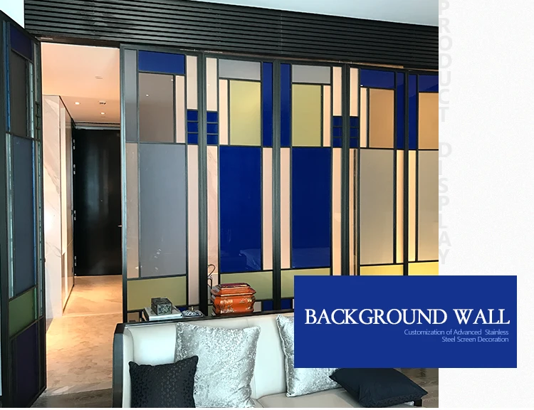 customized stainless steel wall background for hotel lobby