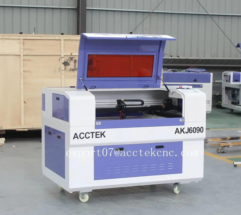 China 60W 80W 100W wood acrylic MDF fabric laser cutting machine/ 6090 co2 laser engraving machine
