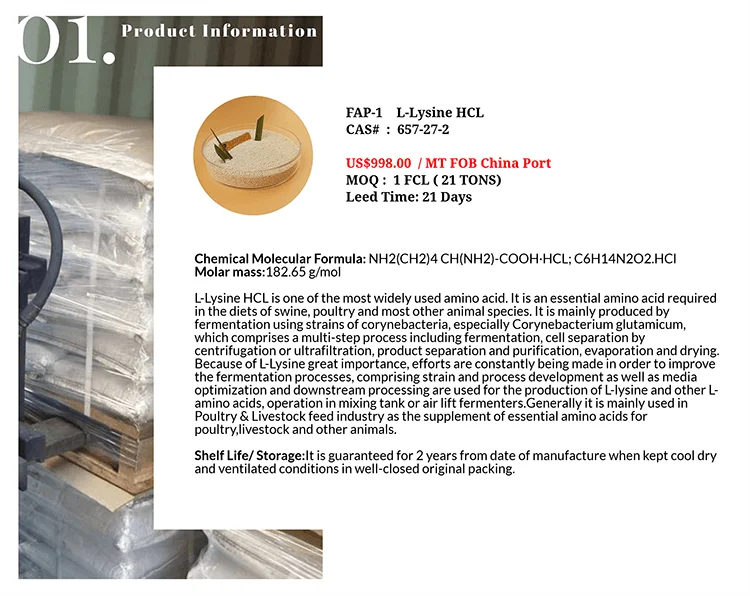 Chinese Factory Hot Sale lysine methionine