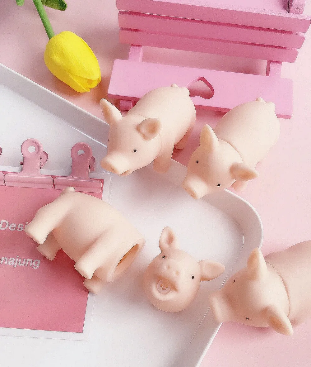 Bx059 Cartoon Toy Super Cute Mini Rubber Pig Baby Bath Toy For Kid ...