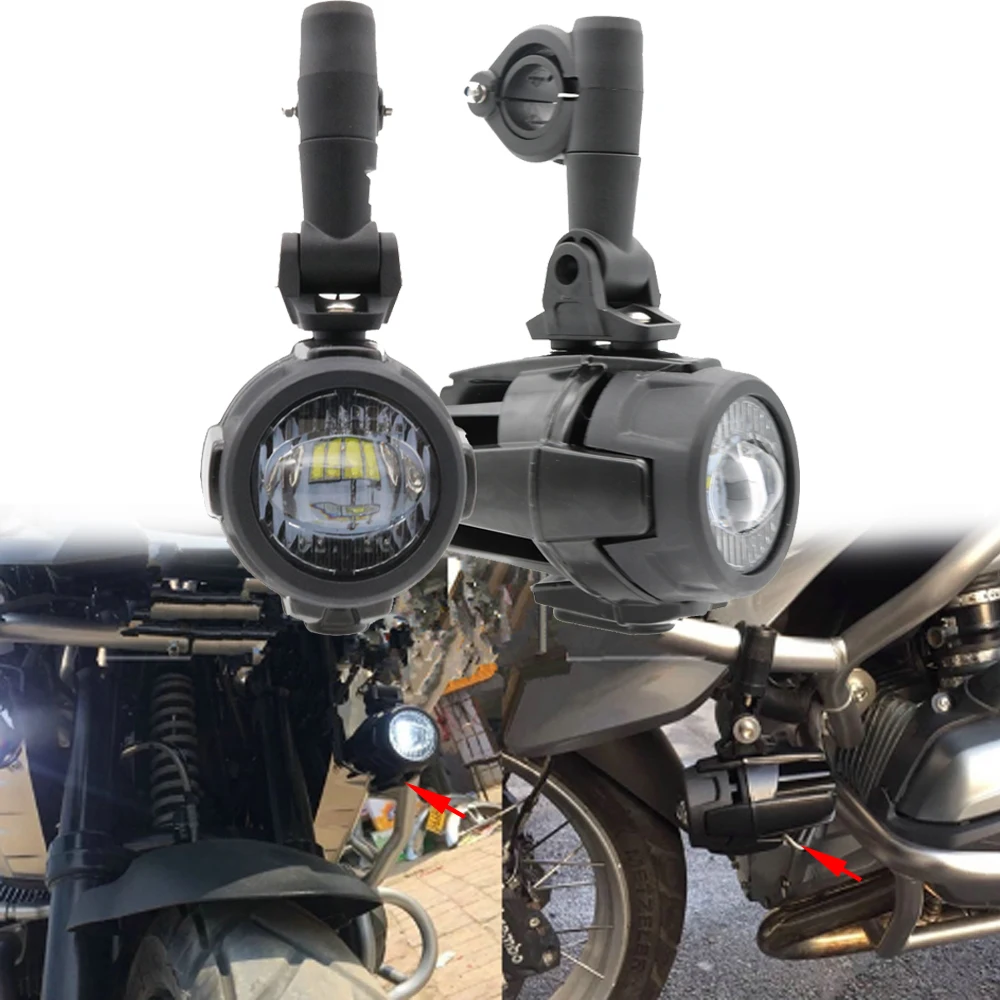 Motorcycle Led Fog Lights Pair Black Auxiliary Light For Bmw R1200gs