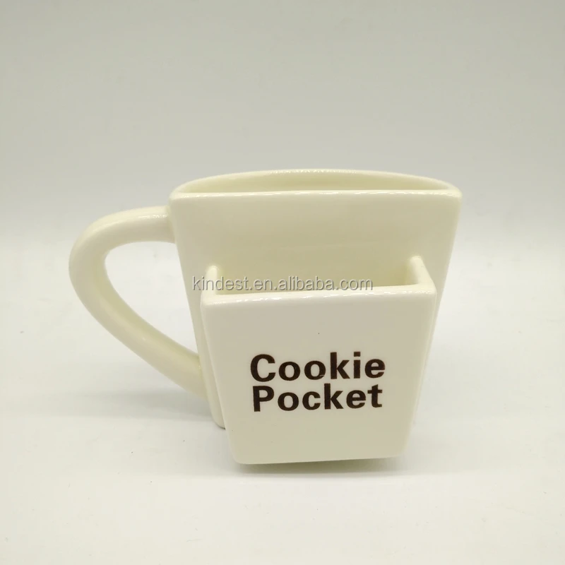 卸売セラミックビスケットポケットマグ クッキーポケットマグ 白と緑のマグカップ ティーバッグホルダー付き ティーバッグホルダーマグ Buy とビスケットポケット セラミックビスケットホルダー付セラミッククッキーマグ ティーバッグホルダーマグ Product On
