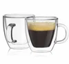 Transparent Heat Resistant Double Wall Glass mug Healthy Drink Mug Clear Coffee mug