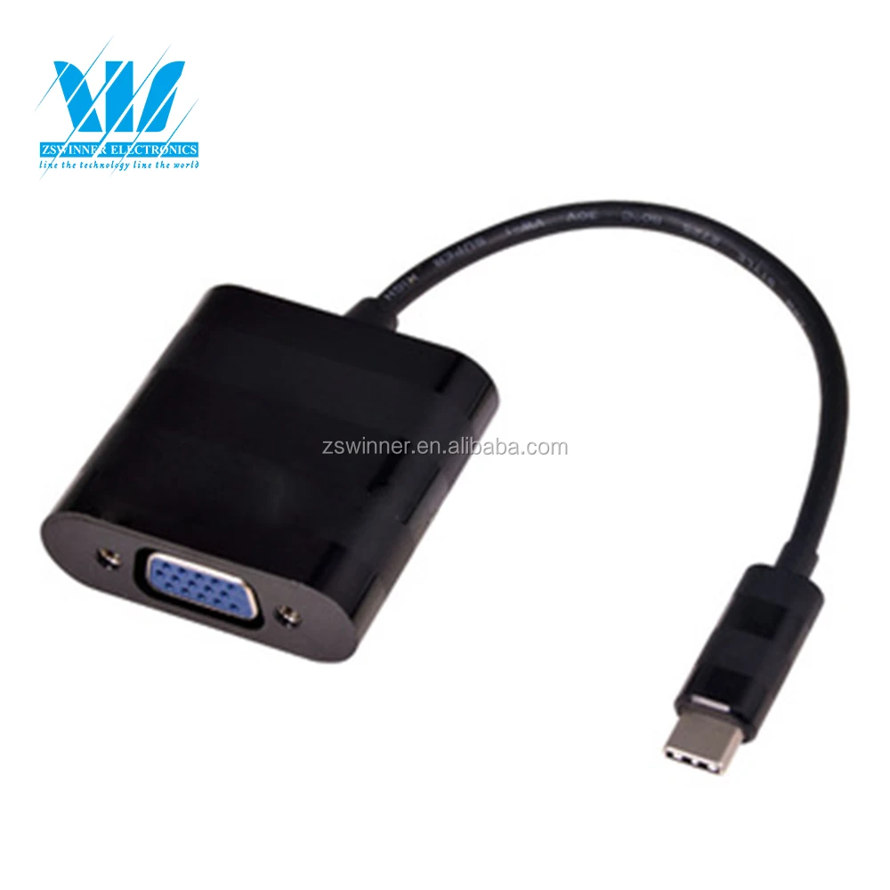 USB-C Type C USB 3.1 Male to VGA Female Adapter Cable Lead for Macbook 12/"