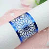 wholesale gold and silver metallic paper laser cut luxurious napkin rings