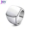 Christmas Gift Custom Mens High Polished blank stainless steel signet cast Mirror ring