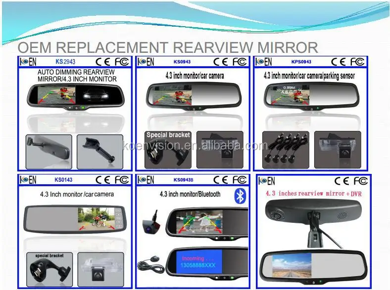 Hot Original 12v 4.3 Inch Monitor Car Rearview Mirror For Toyota Buy Rearview Mirror For