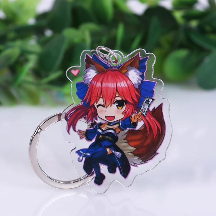 custom printed anime acrylic standee keychain , high transparent clear acrylic standee charms