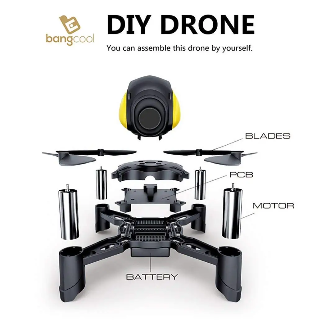 Buy bangcool DIY Drone, 2.4Ghz LED RC Drone Wifi