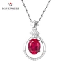 Wholesale Synthetic Ruby jewelry gemstone charms pendants 925