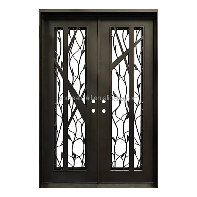 Antique Directly Luxury Main Entry Exterior Glass Iron Storm