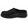 Microfiber leather PU injection Black steel toe cap summer safety slipper