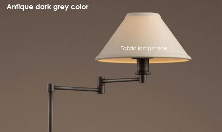 Retro and Antique Decorative Bronze Aluminum Metal Designer Fold Floor Lamp for bedroom