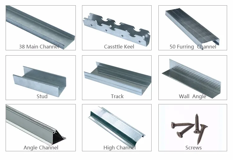 Stud And Track Building Material,Light Weight Steel C/z/u Shape Channel