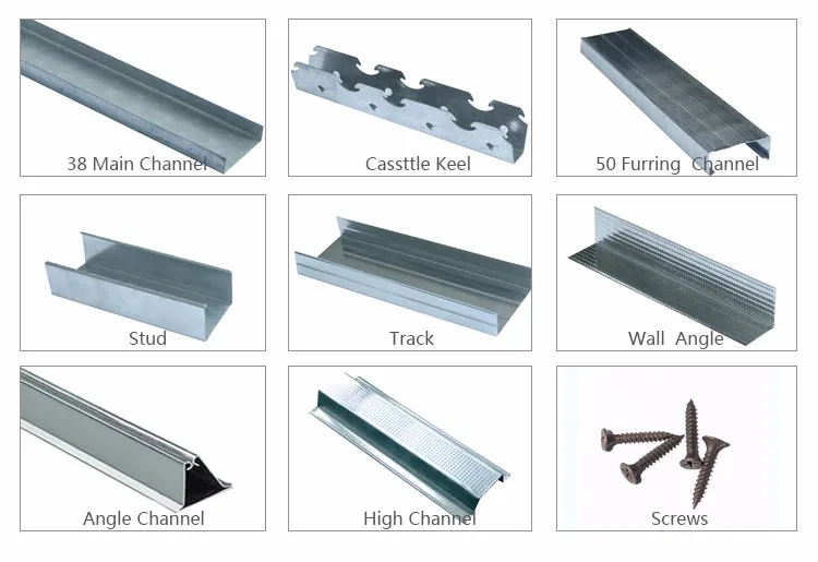 Stud And Track Building Material,Light Weight Steel C/z/u Shape Channel ...