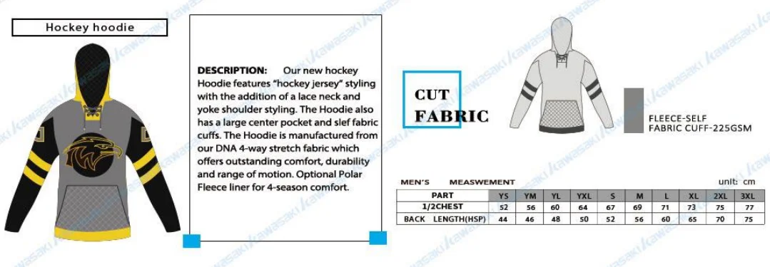 Wholesale wholesale custom blank ice hockey jersey hoodie with laces From  m.