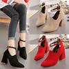 Drop Shipping 2017 New Shallow Mouth Suede With Women Shoes High Heel 34-39