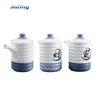 Kitchenware spout ceramic soy sauce jar and vinegar bottle