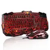Black Color USB Wired Cool Crack Colored backlit gaming keyboard and mouse