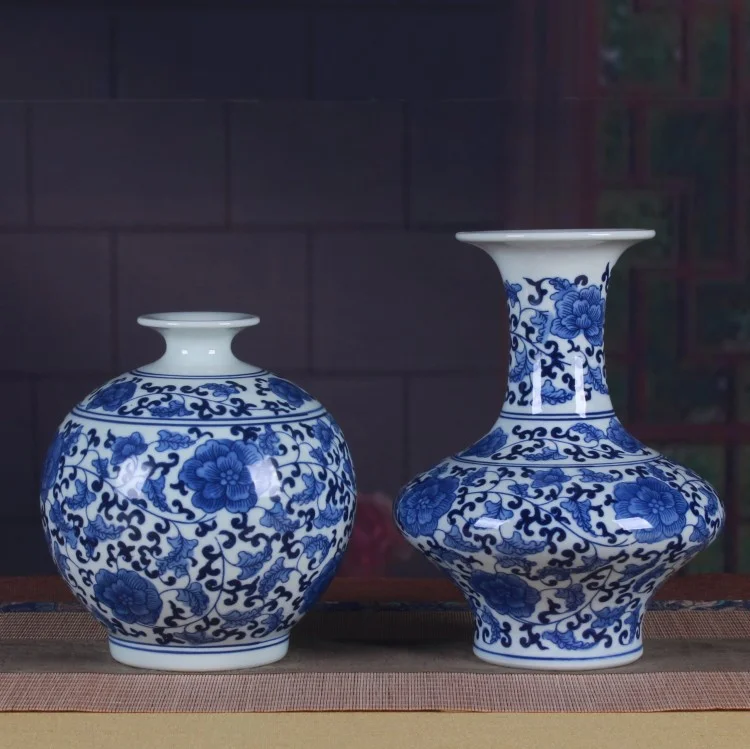 蓝白瓷花瓶中国传统手工陶瓷花瓶- Buy 蓝白花瓶,中国花瓶,瓷花瓶