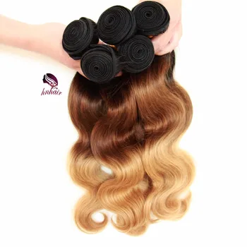 Ideal Cuticle Aligned Grey And Black Colored Two Tone Hair Weave