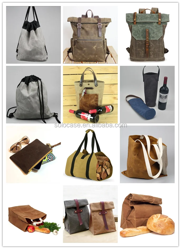 Biodegradable & Vegan Waxed Canvas Grocery Tote Bag Buy Longlasting