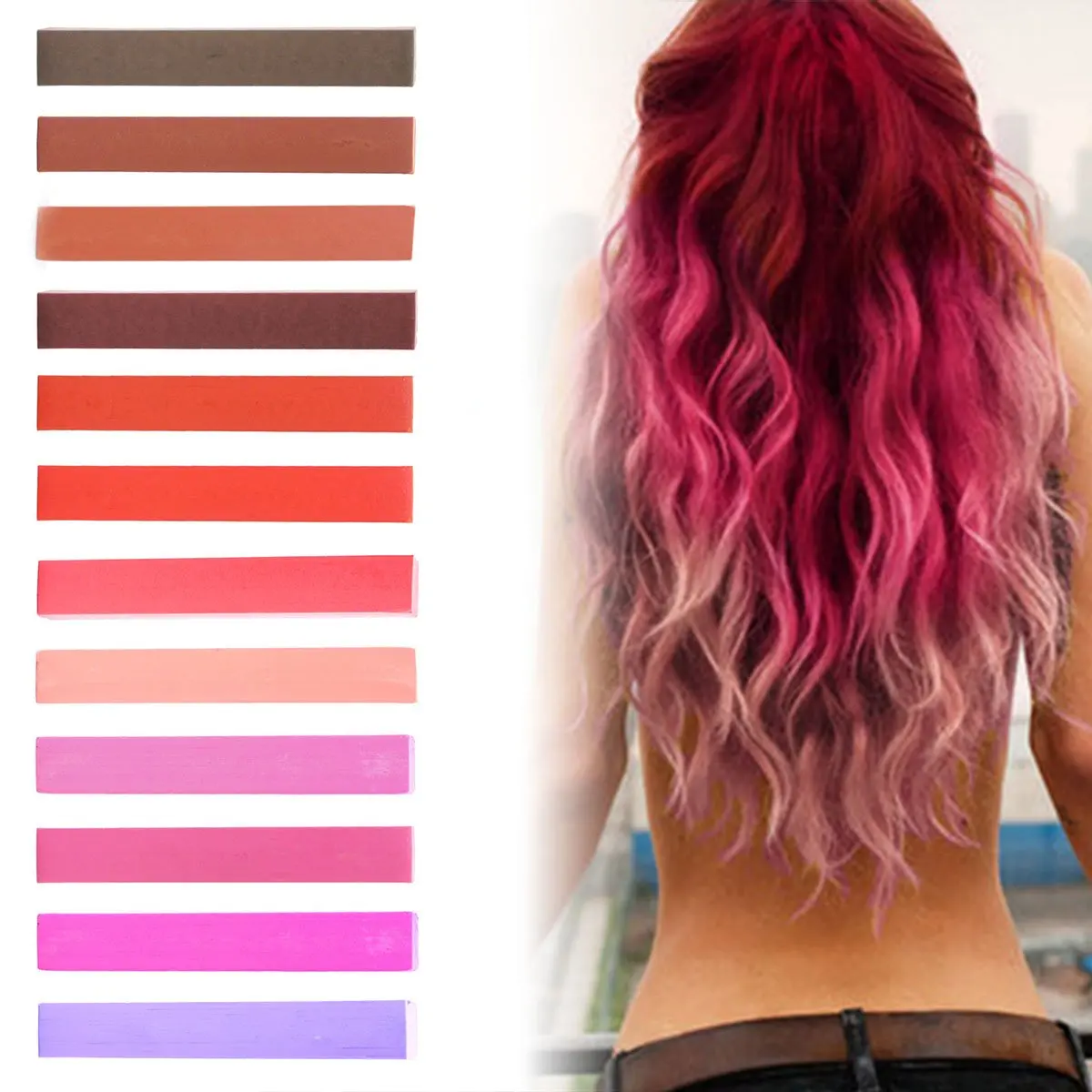 Buy Hot Colors Ombre Hair Color Set 6 Pink Red Strawberry Blonde