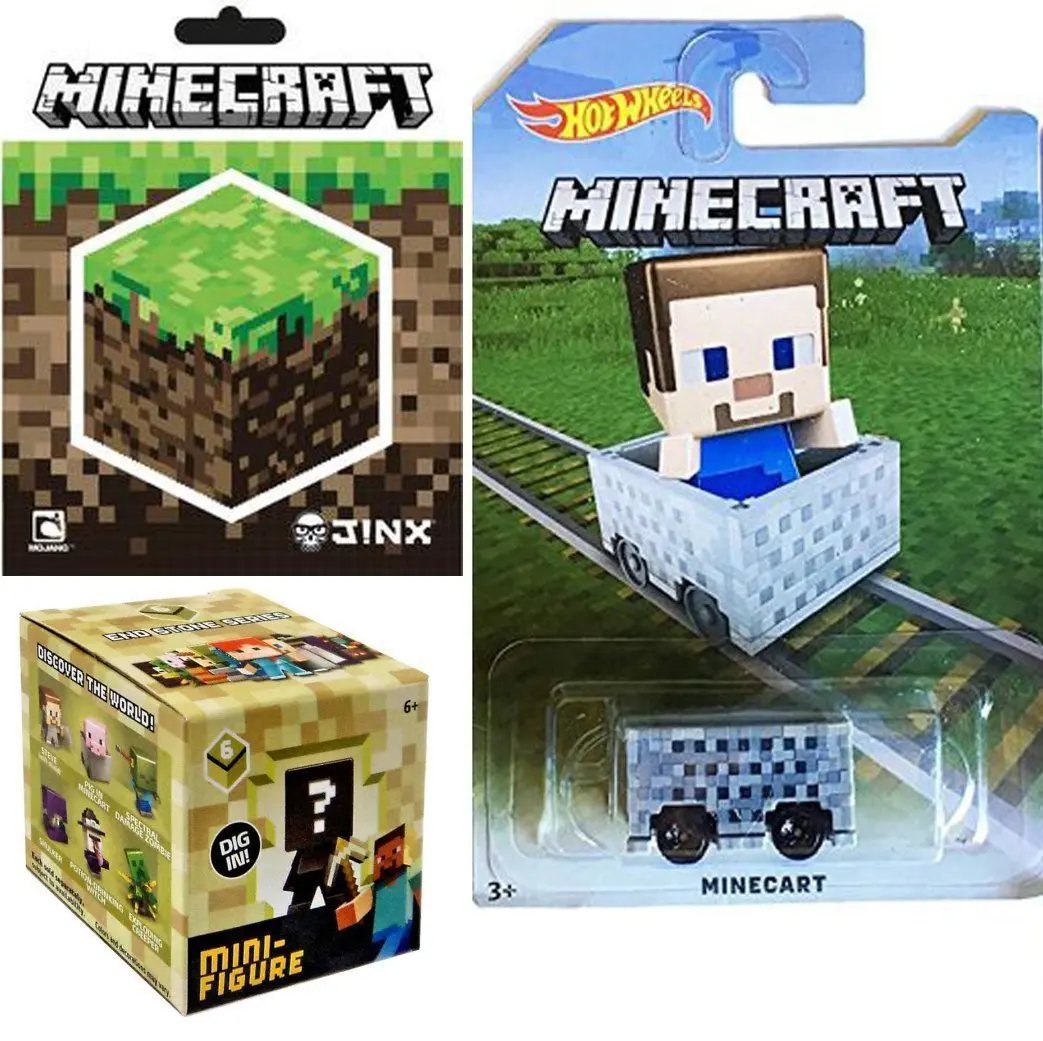 hot wheels minecraft mini figures