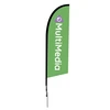SHOP outdoor advertising polyester medium SINGLE feather flag custom logo with pole and spike base
