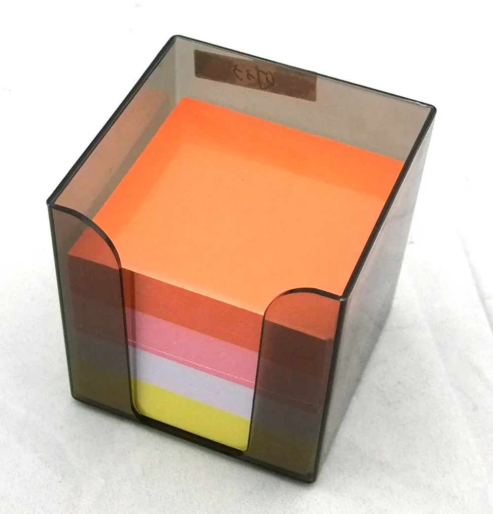 Factory Customized Print Logo With Plastic Box Memo Pad Cube Notepad