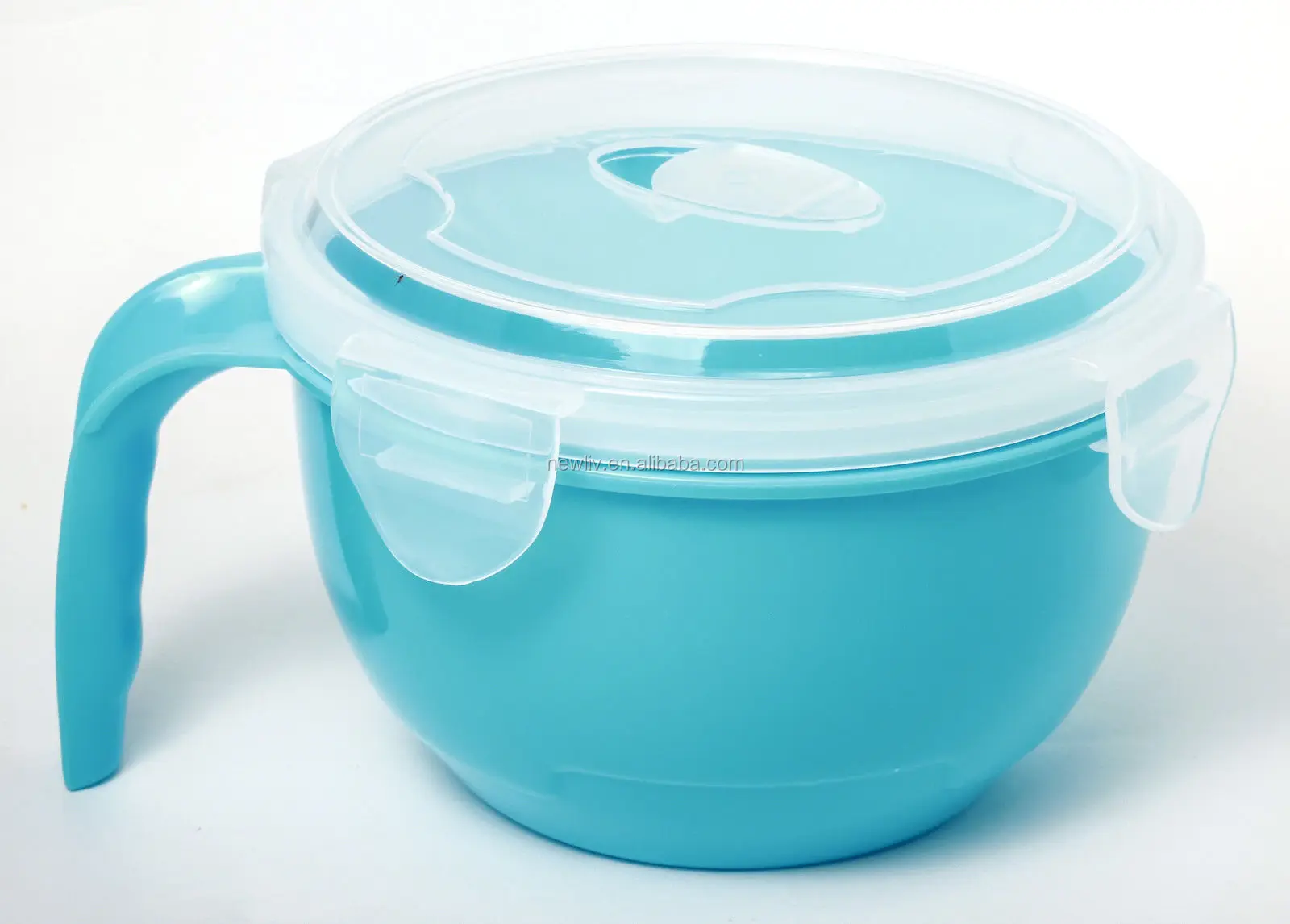 Microwave Plastic Food Noodle Bowl With Lock Vented Lid And Handle