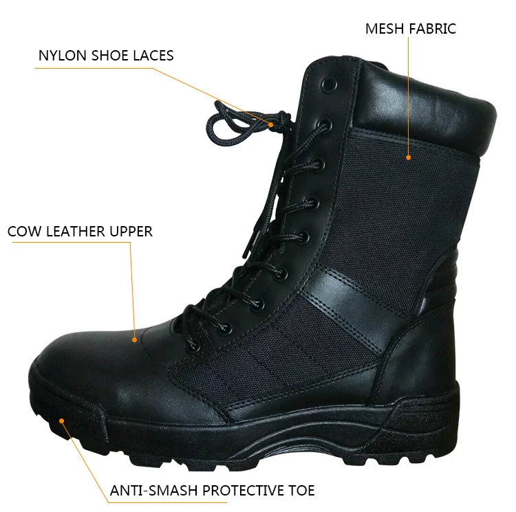 Leather Strong Force Outdoor Approved Tactical Boots 8 Inch - Buy ...