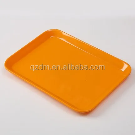 Solid Melamine Rectangle Serving Tray For Restaurant