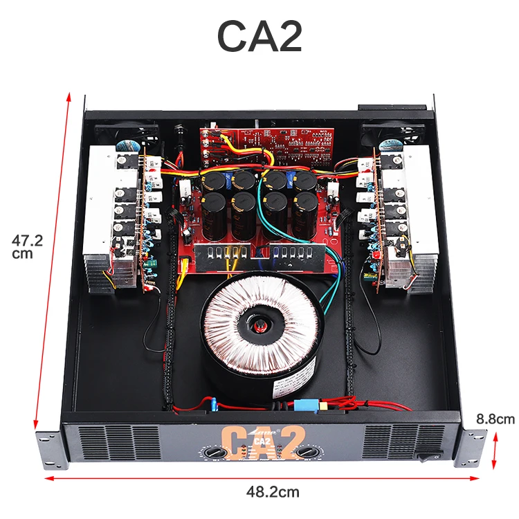 Class H 2-channel High Power Professinal Power Amplifier With 2*250w