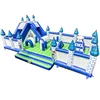 Large inflatable playground castle moonwalk combo inflatable fun city/kids playground game center for sale