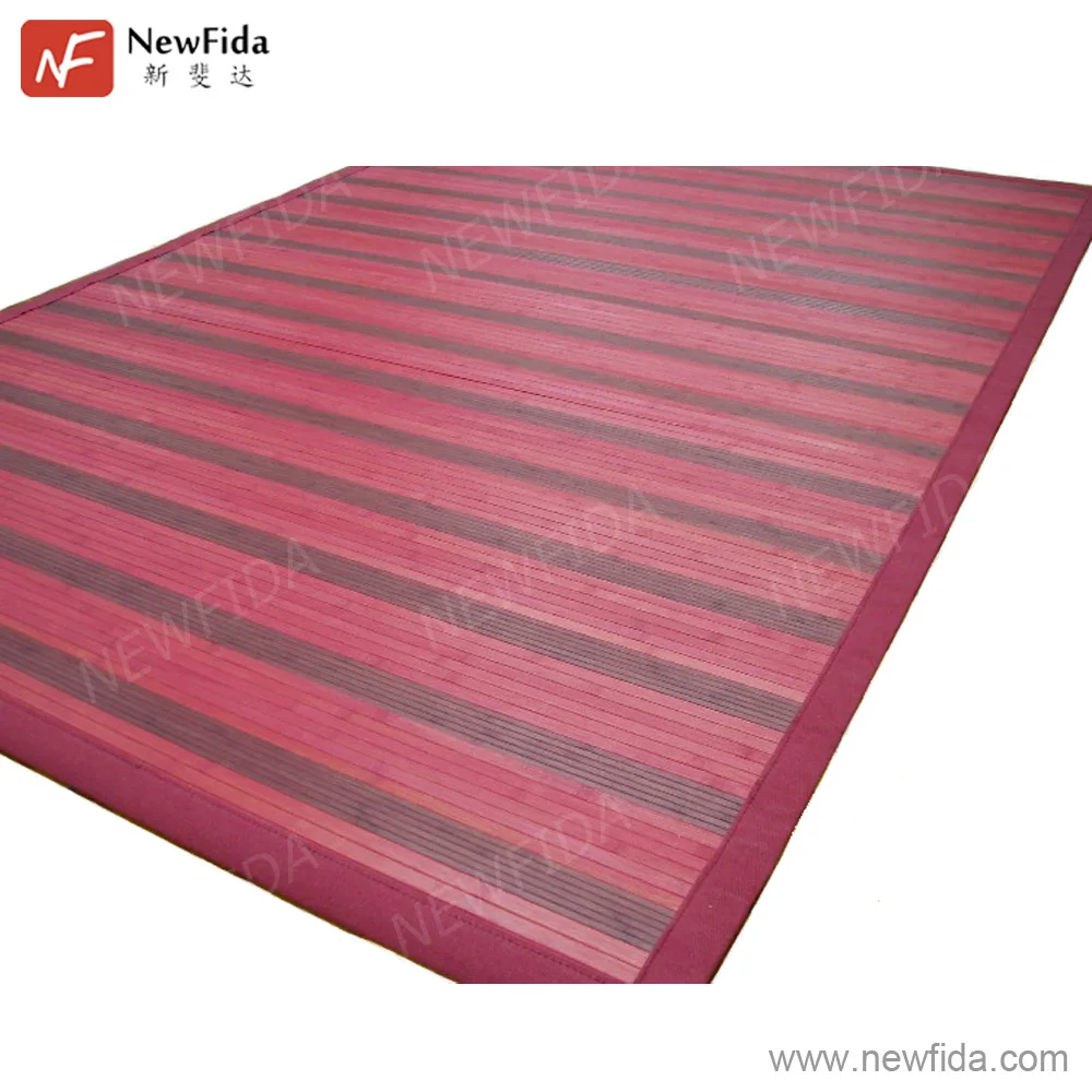 Newfida 5cm Cotton Border Trim Stripe Red Dark Red Bamboo