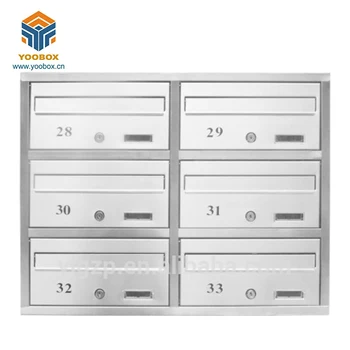 Assembled Stainless Steel Embedded Letter Box For Apartment Use Assembled Stainless Steel Embedded Letter Box For Apartment Use