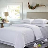 100% cotton white stripe satin design wholesale 5 star hotel collection bedding