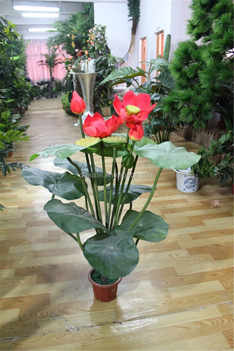 庭の装飾偽複数枝蓮鉢植え緑色植物 Buy 庭の装飾蓮 フェイク鉢植え 蓮鉢植え Product On Alibaba Com