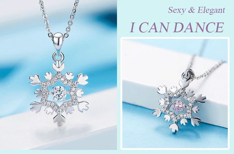 Wholesale Fashion Snowflake Cz Stone Silver 925 Necklace