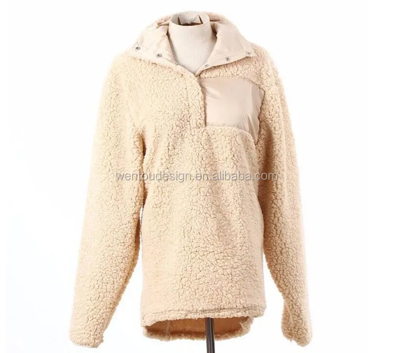 sherpa fleece pullover wholesale