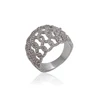 R-3 Xuping dubai design silver finger ring fancy new design crystal inlay Hollow up luxury Anillo