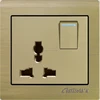 3 PIN multi universal wall socket with switch 13A wall switch BS standard