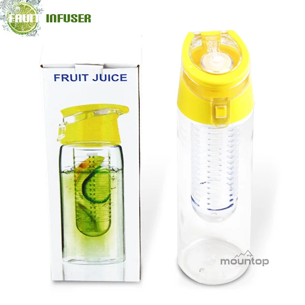 700ml Lemon Juice Infusion Water Bottle,Bpa Free Hemp Plastic Bottles