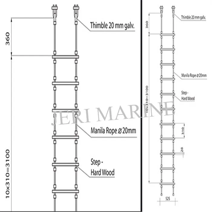 High Quality Marine Pilot Ladder / Embarkation Rope Ladder Buy Marine