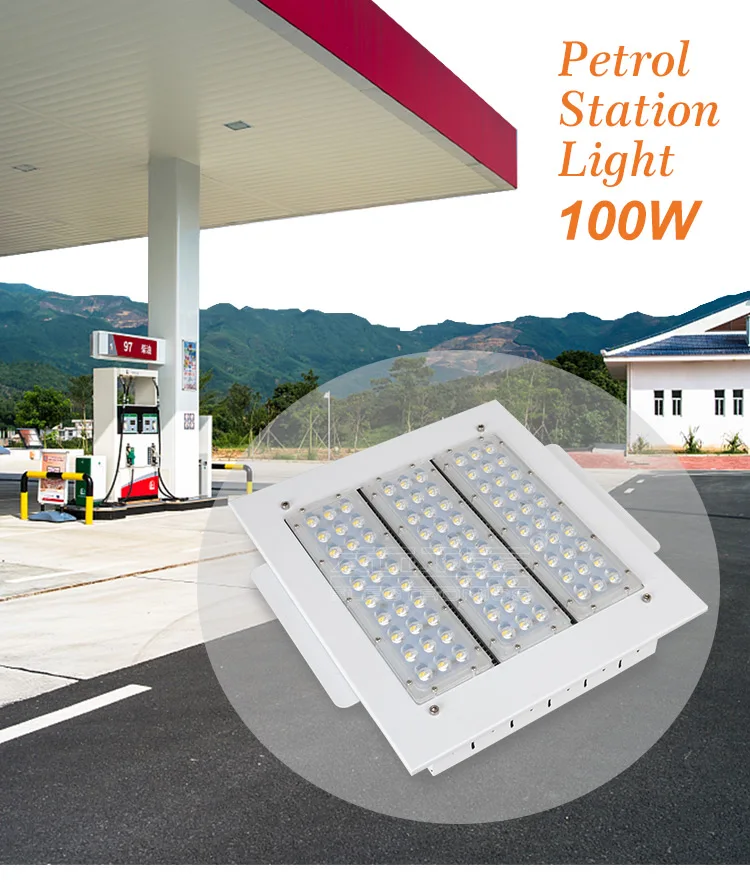 High power bridgelux outdoor gas station smd retrofit  100w led canopy light