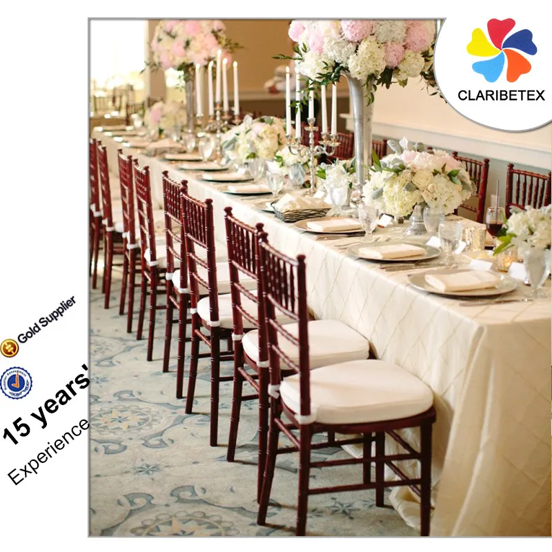 Ivory Pintuck Tablecloth Wedding Party Table Cloth Taffeta Overlay