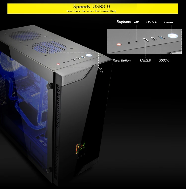 Wholesale Manufactory Micro Atx Computer Mid Tower Case Atx Gaming Case